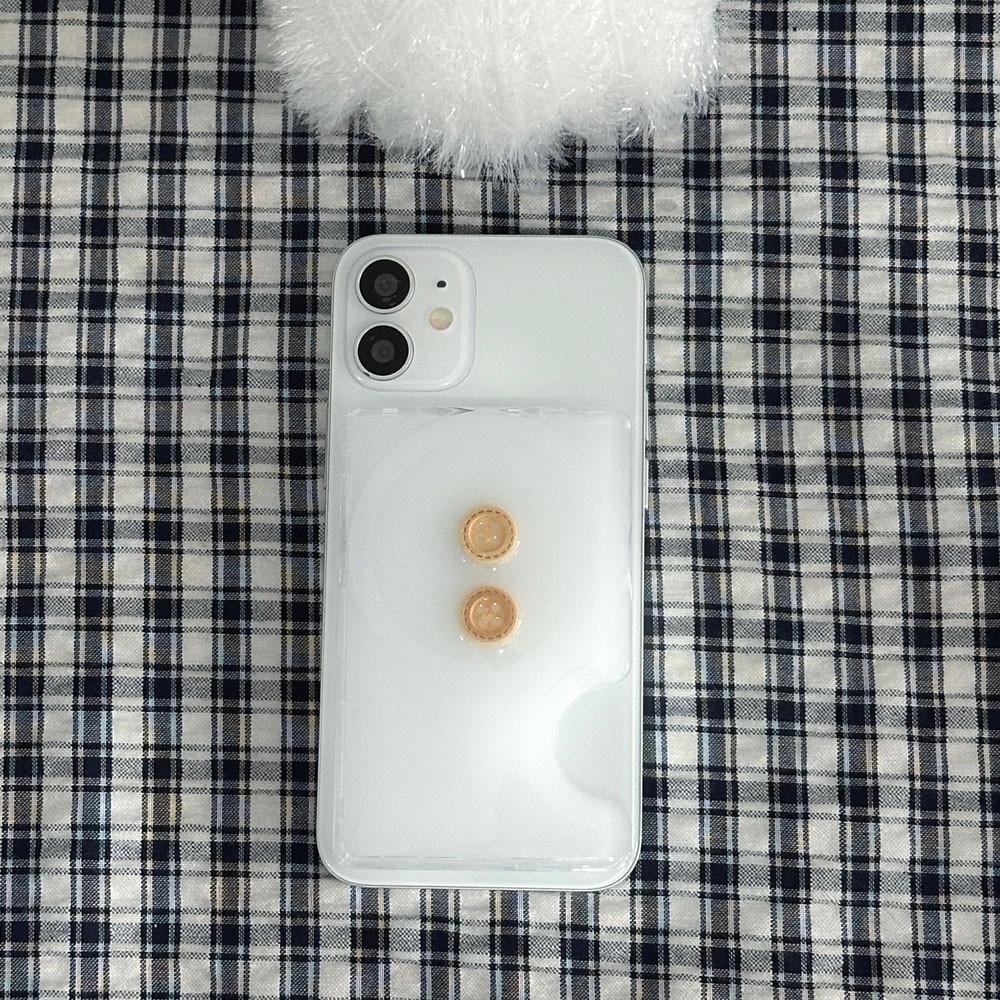 [만물생]화이트스웨터 맥세이프 레진 카드 슬롯