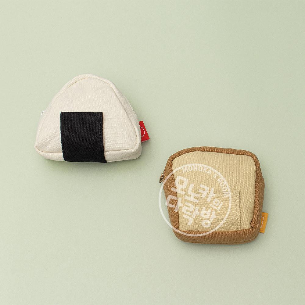 [데꼴] 맛있는 주먹밥 파우치&갓 구운 식빵 파우치(스마트폰 거치대)