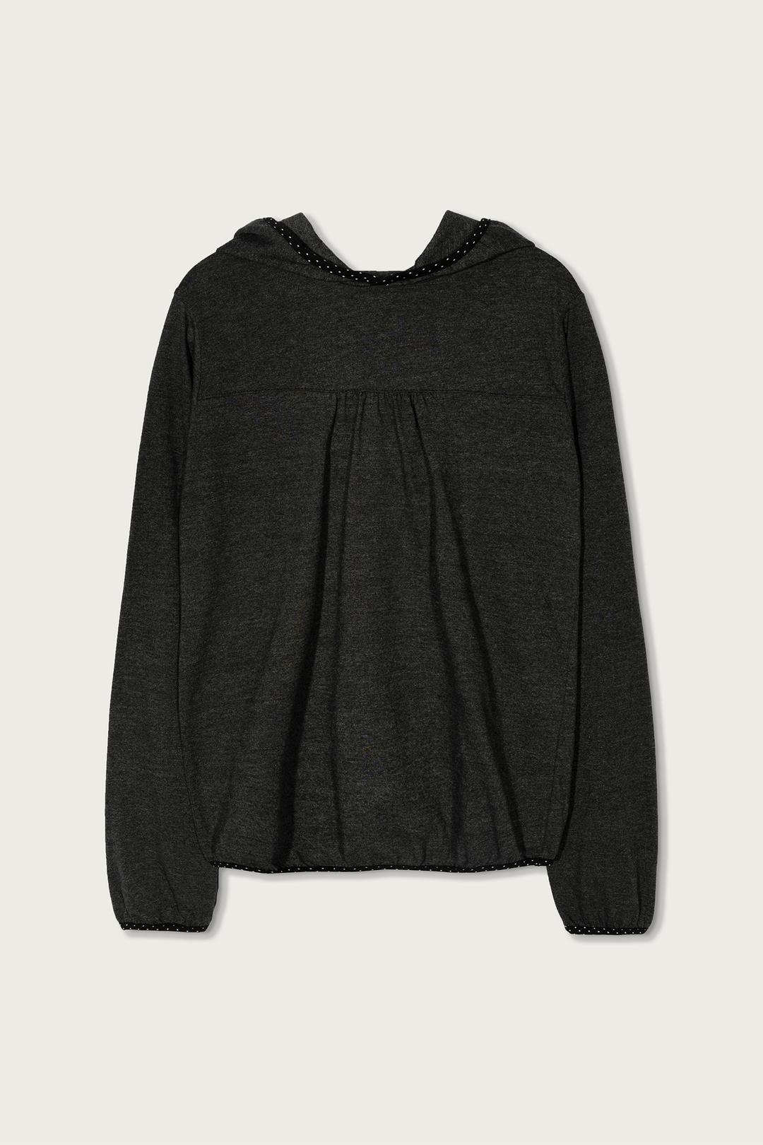 SPRING DOT HOODED TOP DARK MOON