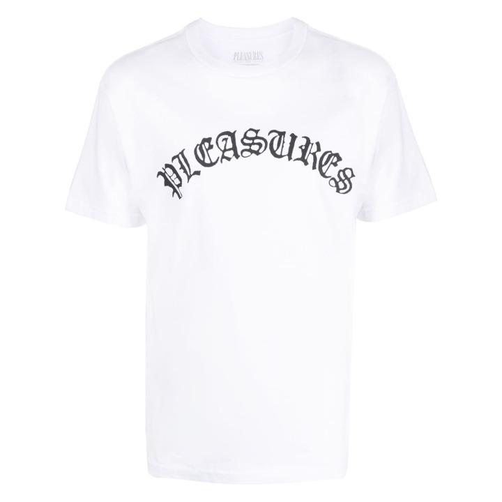 23 S/S PLEASURES 로고 코튼 티셔츠 P23SP063WHITE B0710455062