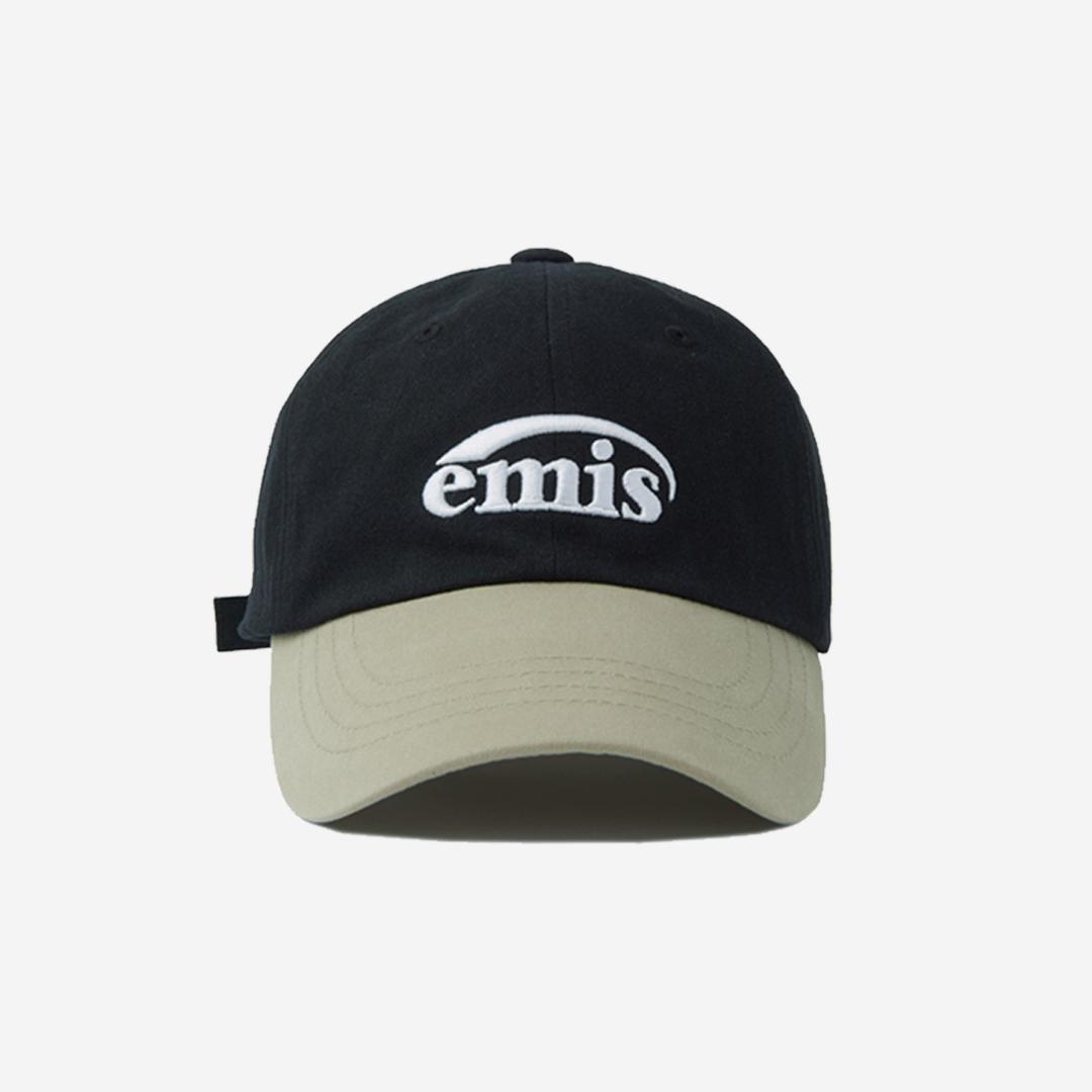 Emis New Logo Mix Ball Cap Beige Black
