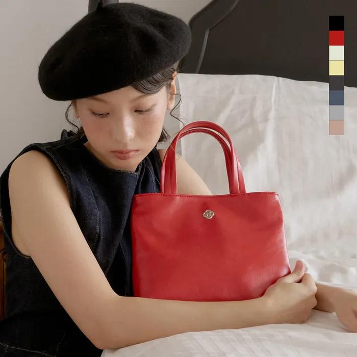 마리 레더 토트백 (8col)