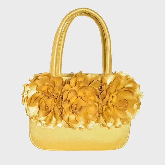 Rose basket bag mini / gold