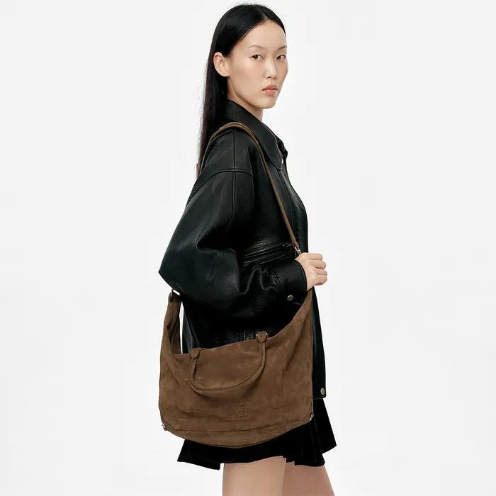 DUMPLING TOTE_cappuccino suede