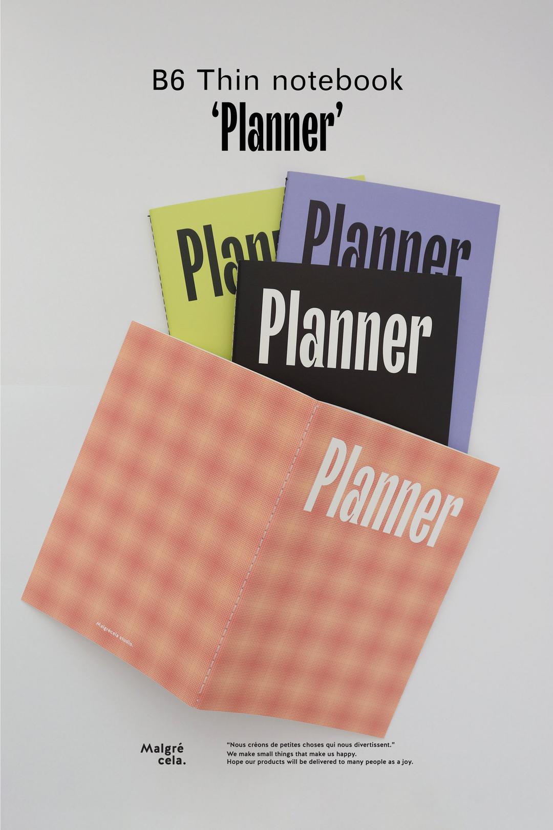 B6 Thin notebook 'Planner'