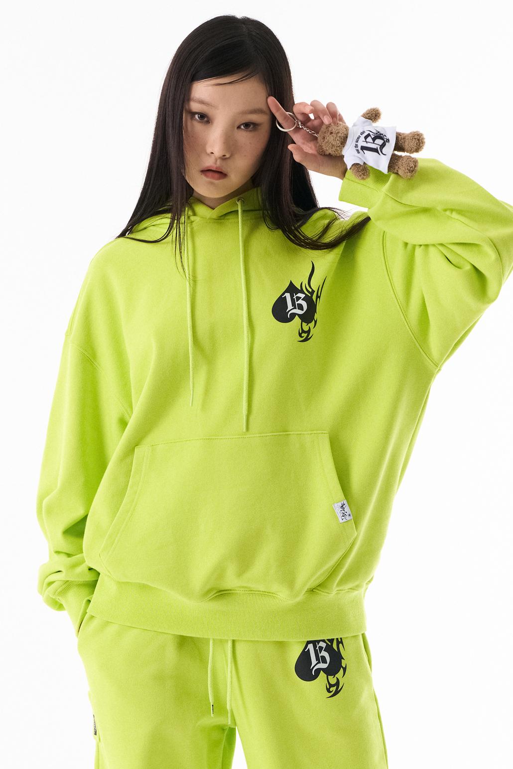 SPADE HOODIE LIME