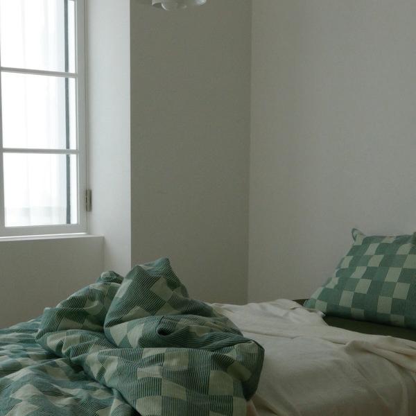 [BEDDING COVER] PATCHWORK_MULTI GREEN