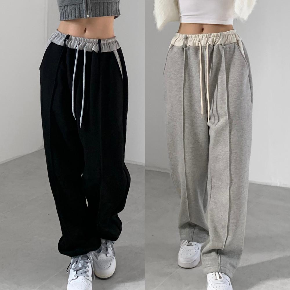 [기모]배색 핀턱 투웨이 팬츠(3color)