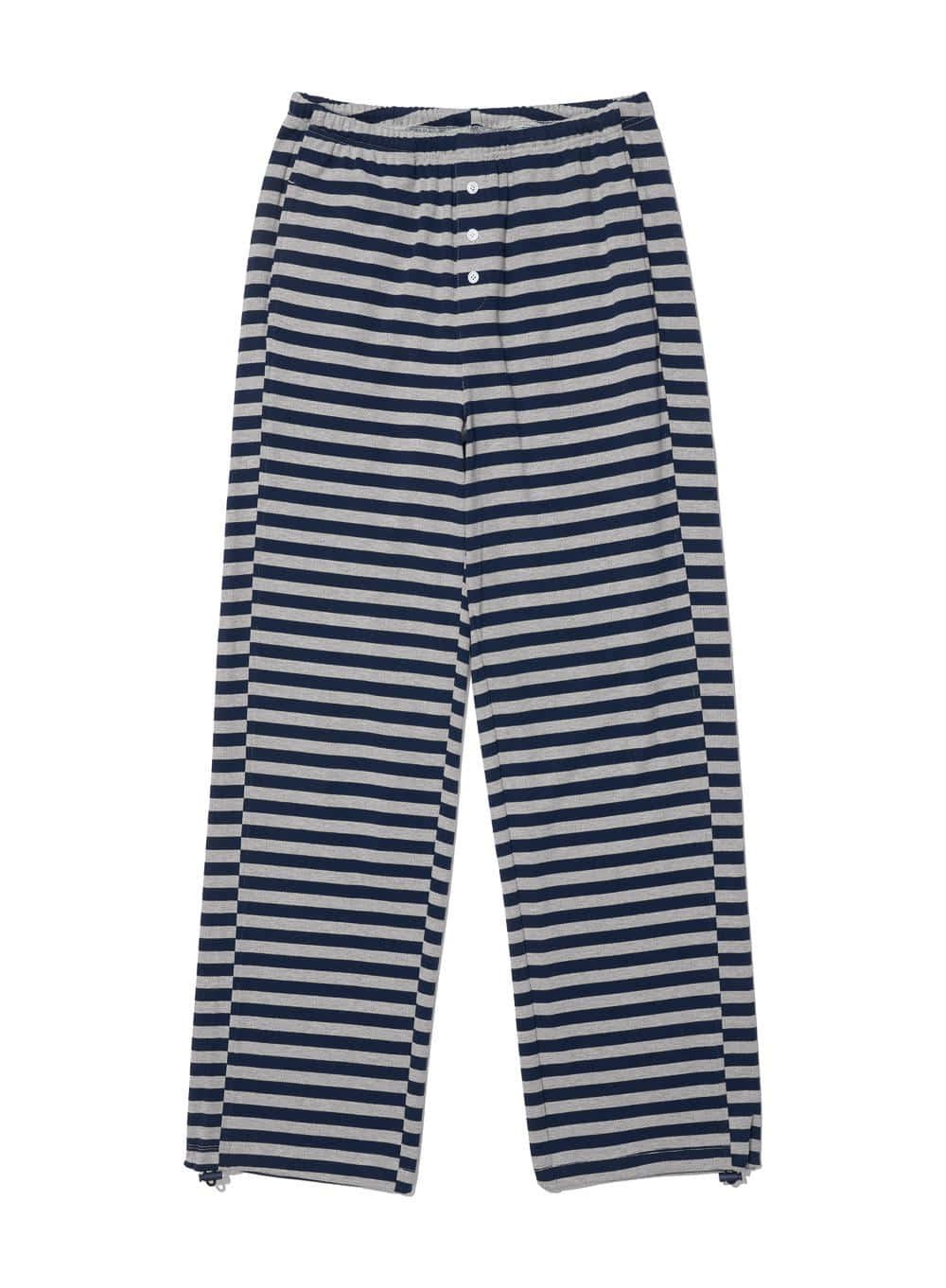 [WOMEN] PWC STRIPE JERSEY WIDE PANTS_NAVY