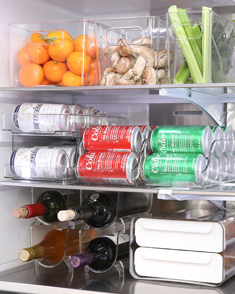 투명냉장고정리함 에그트레이 와인랙 캔맥주 디스펜서 4종
