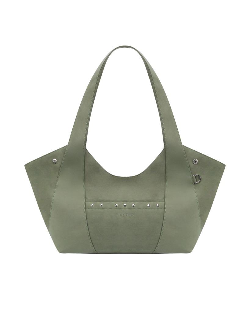 Aube Suede Shopper Bag_green
