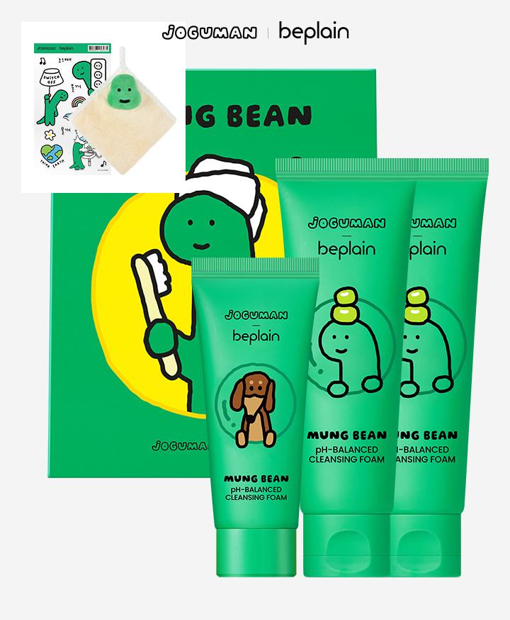 [조구만에디션]녹두 약산성 클렌징폼 200ml 세트 (증정: 핸드타올,스티커)