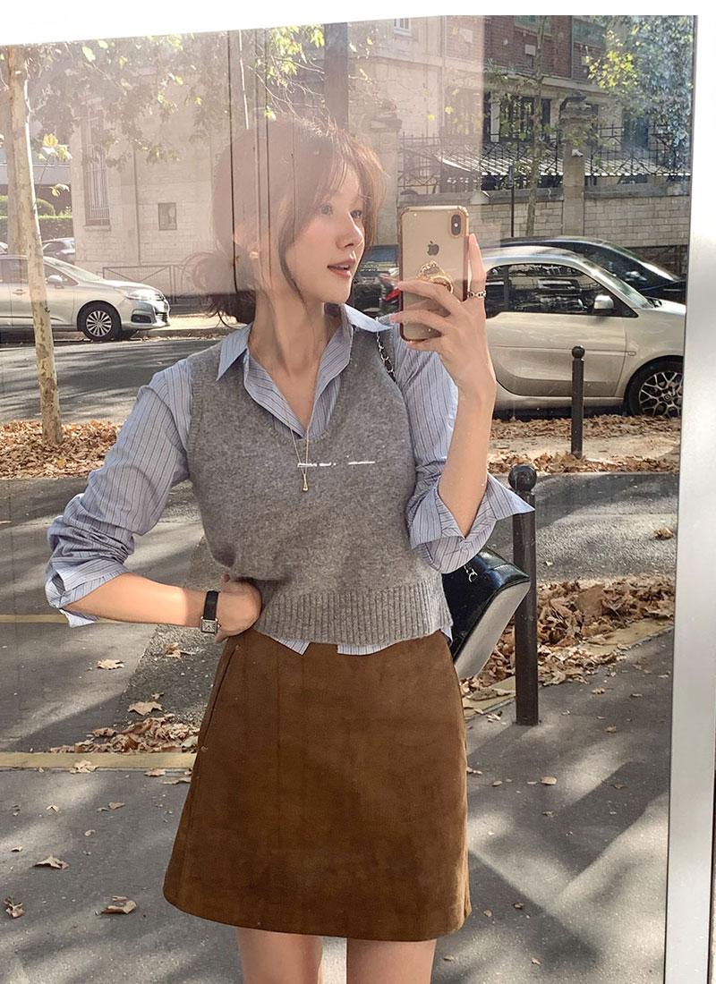 어텀 스트라이프 셔츠