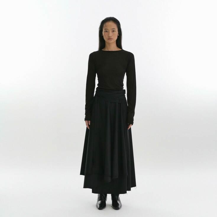 Full Wrap Skirt (Black)