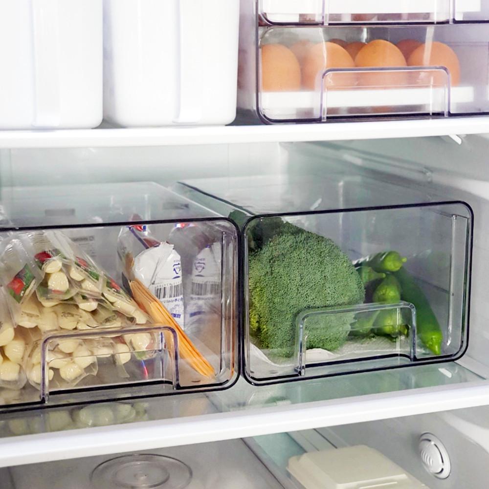 투명 서랍 1단 냉장고 정리 수납 용기 슬라이딩 정리함 보관함