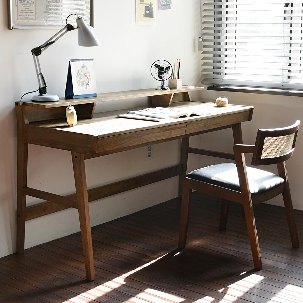 [희망일배송] 플럼 USB 원목 책상 서재 컴퓨터책상 1200 1400