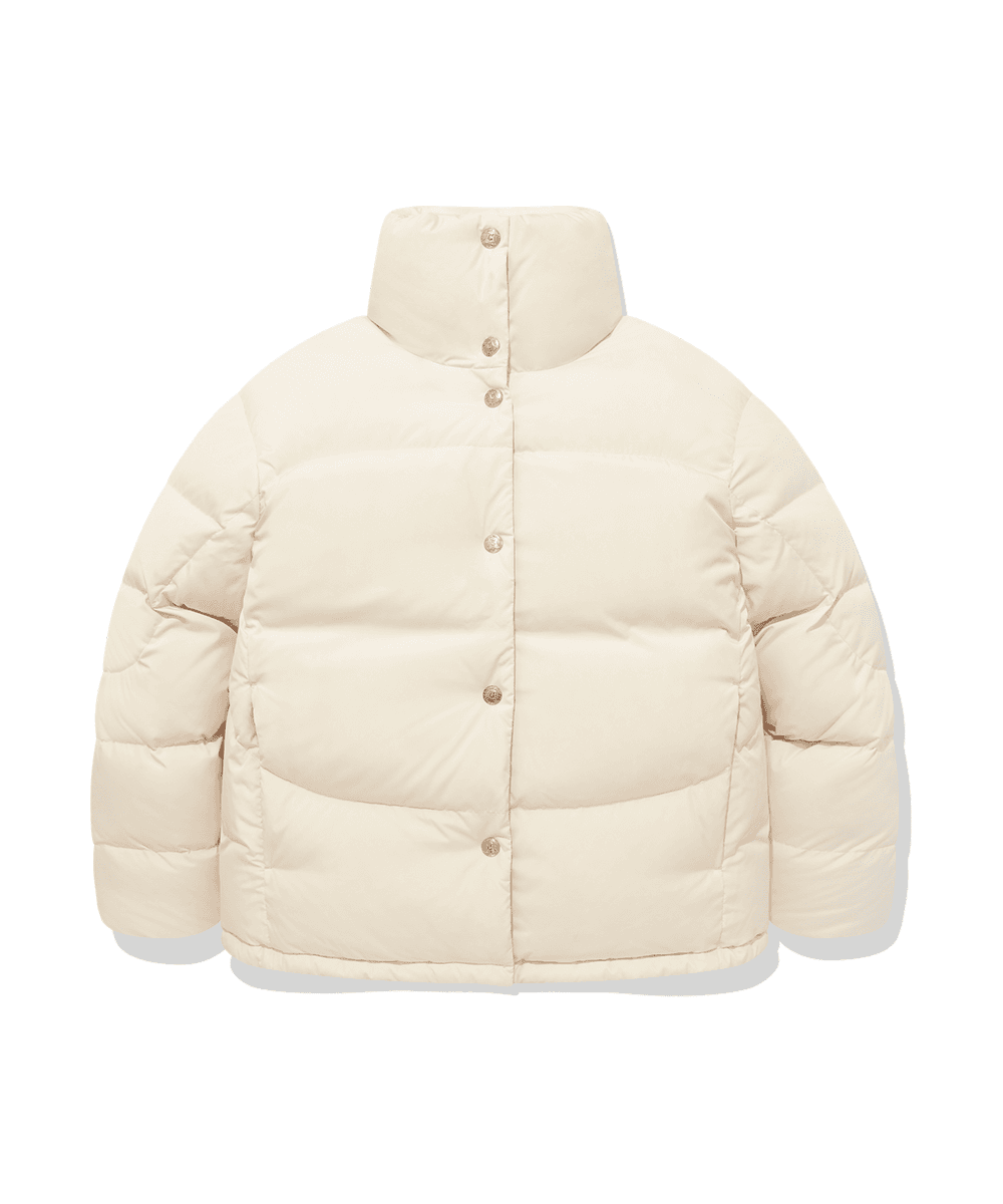 [COVERNAT X WRANGLER] 하이넥 콜라보 아트웍 덕 다운 아이보리