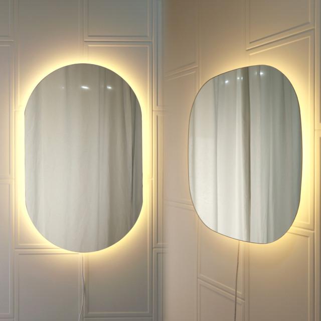 국내생산 LED 거울 타원형 벽걸이 욕실 화장대 현관 거실 침실인테리어