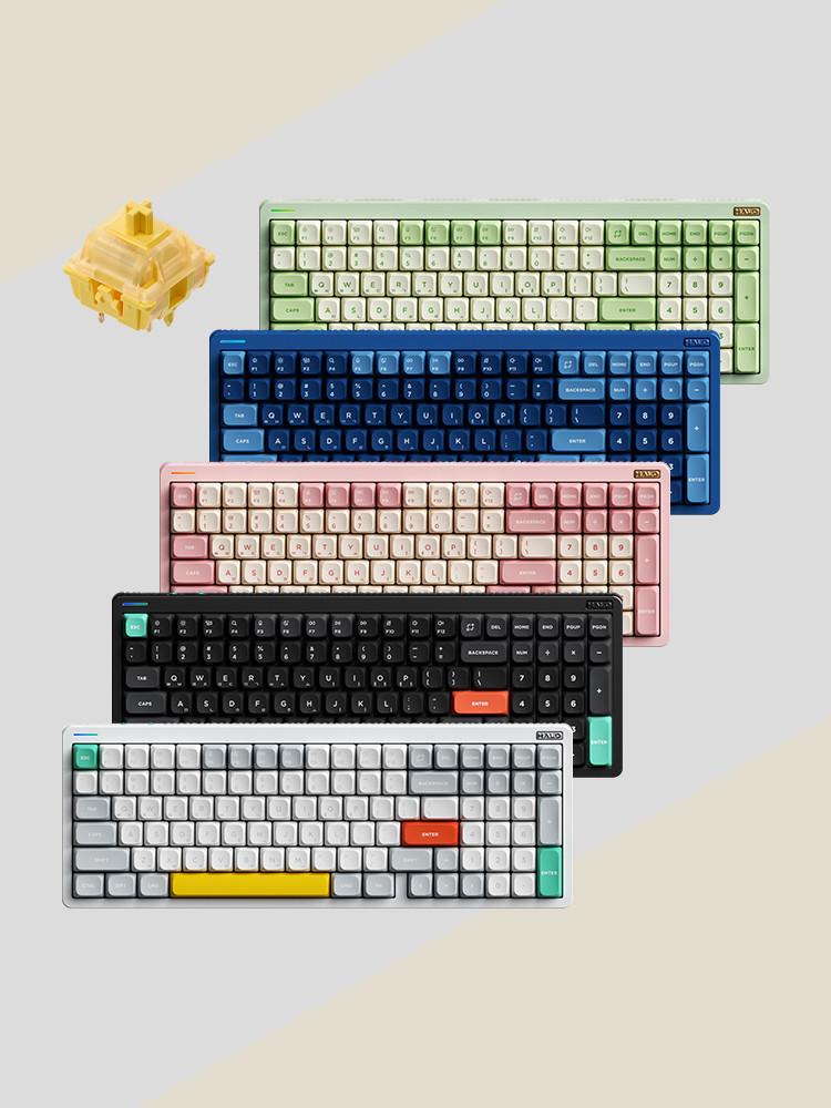 NUPHY Halo96 V2 기계식 키보드 레몬축 블루투스 유선 무선 한영 각인