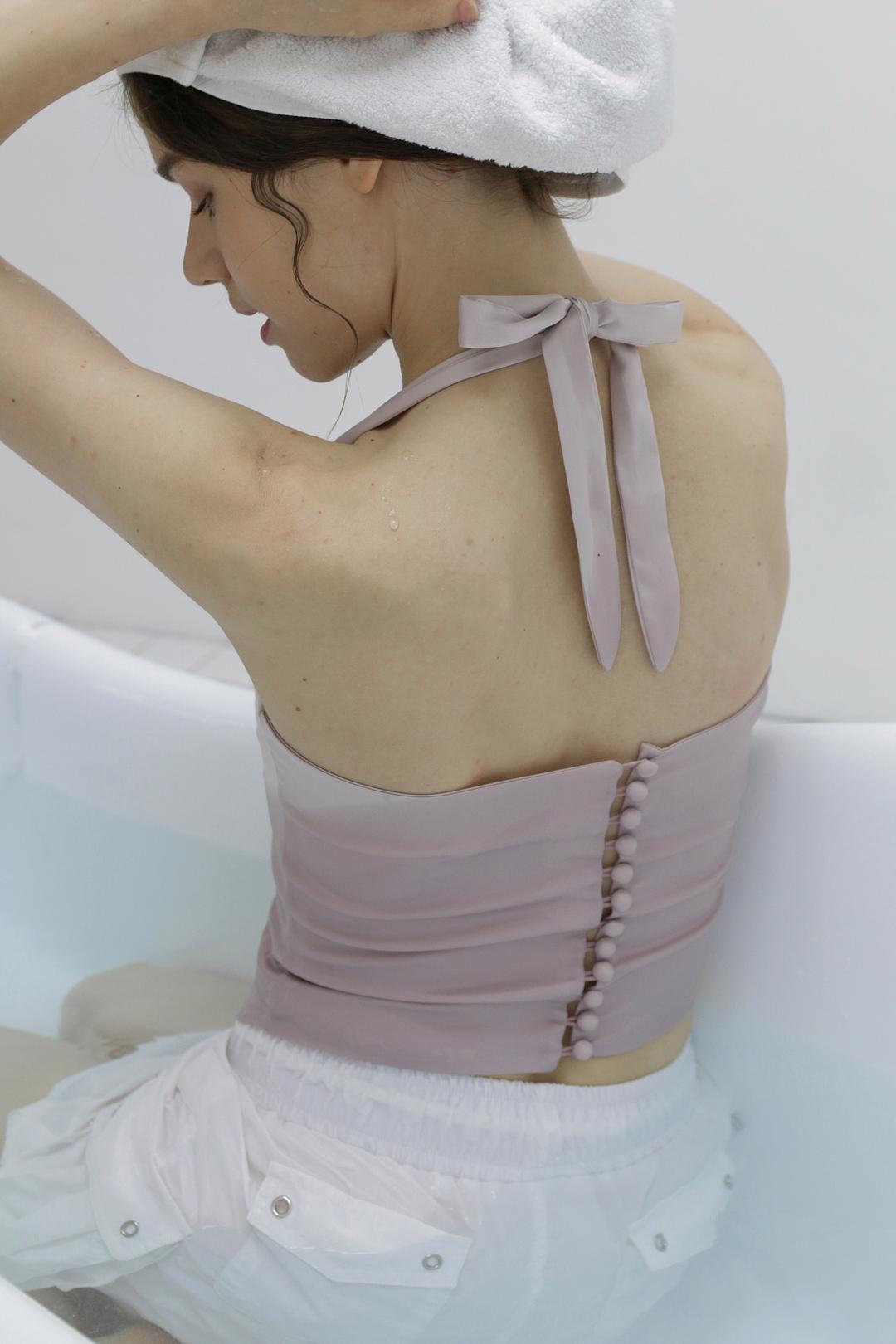 GLAM HALTER SLEEVELESS (ROSEPINK)