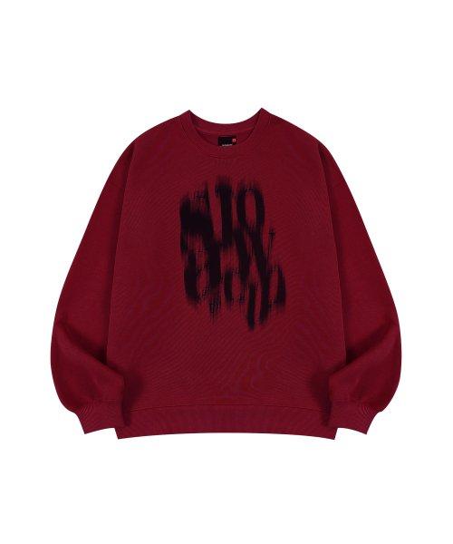 블러리 로고 스웨트셔츠 [버건디]