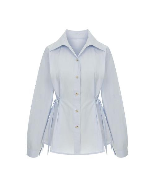 사이드리본페플럼셔츠_P6ASH010C