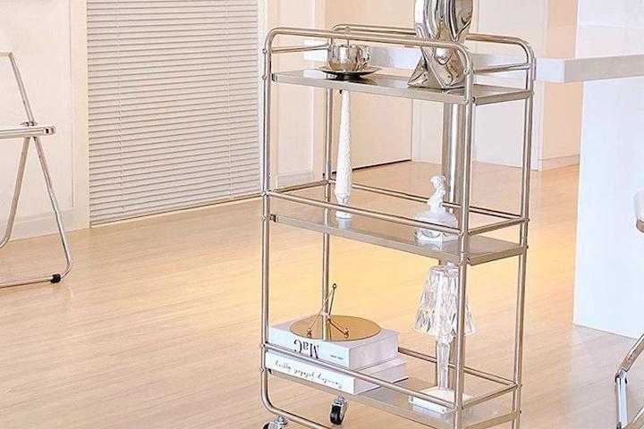 스테인레스 트롤리 미드센츄리 이동식 스텐 웨건 카트 2 size