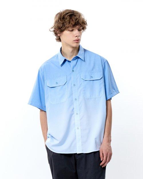 그라데이션 오피서 하프 셔츠 (클라우드 블루)