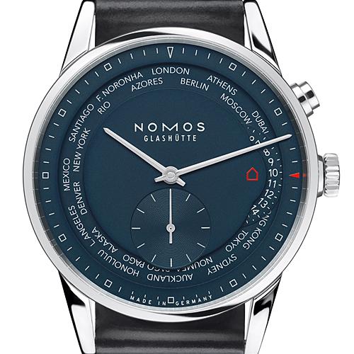 노모스 807 Zuerich world timer true blue + SapphireCrystalBack (취리히 월드타이머 트루 블루 39.9)