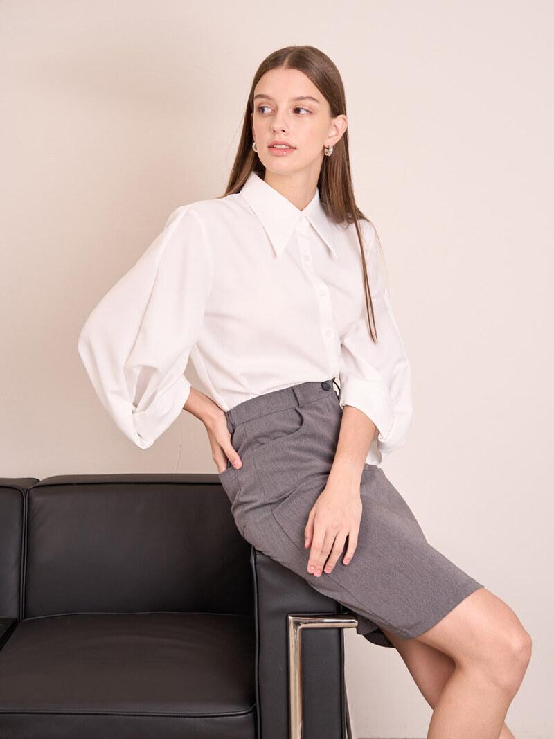 트위스트 셔츠 화이트 [T23]