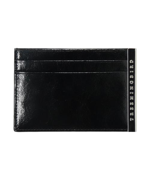 트리밍버드(TREEMINGBIRD)  Slim Metal Bar Cowhide Leather Card Wallet [ Black ] - 사이즈 & 후기 | 무신사