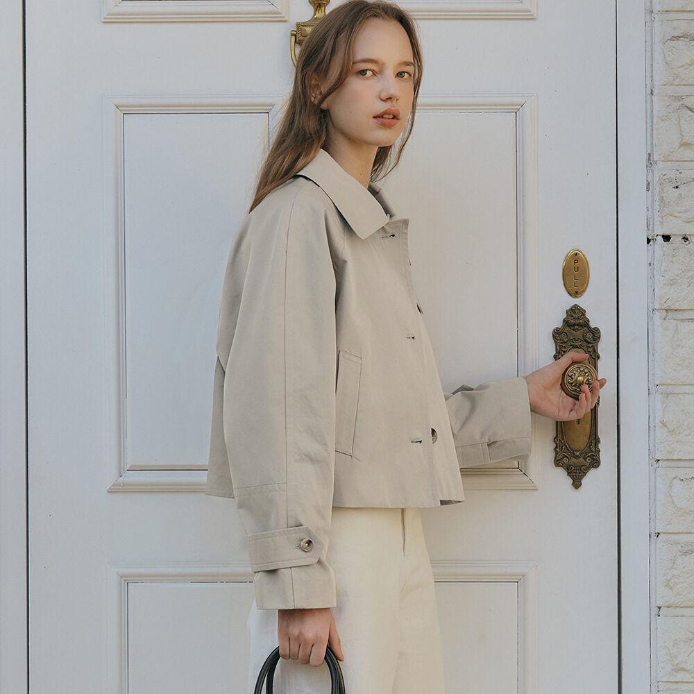 [3/24 예약배송] Half Single Trench Coat (Cream)