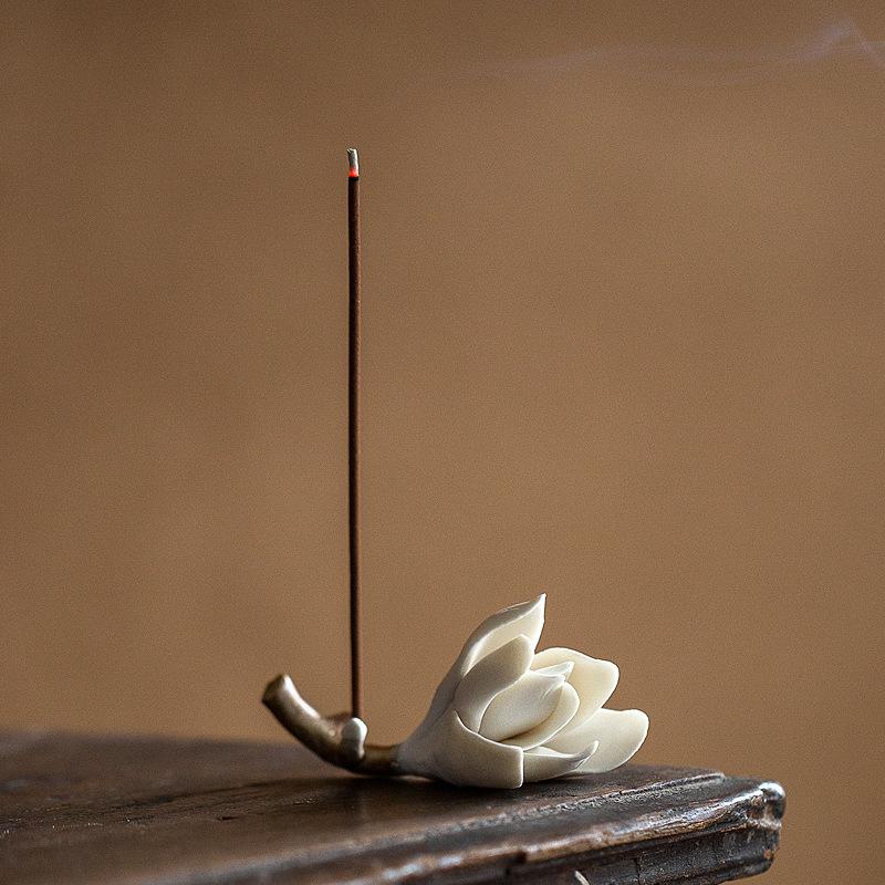 [Winter SALE]“Magnolia” - Ceramic Incense Holder/Stand