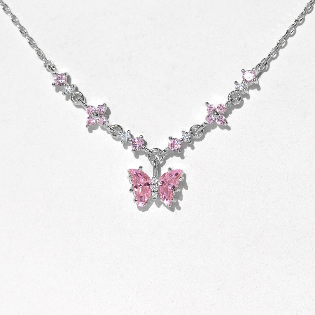 Flutter Love Necklace - Silver