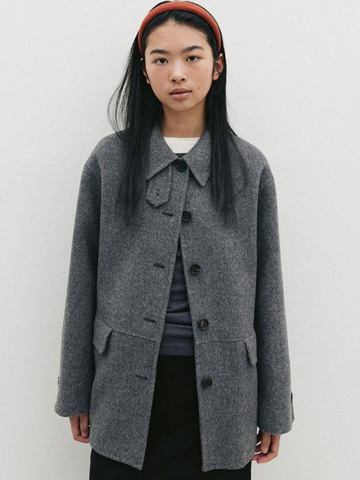 Handmade Half Coat(Charcoal)