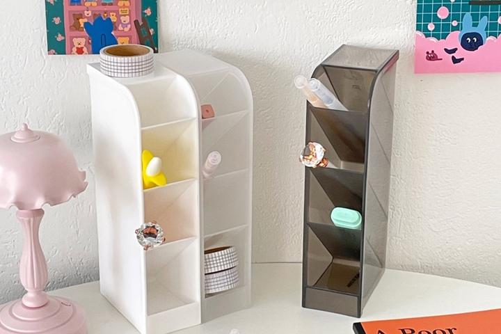 데스크 컨테이너 수납 정리함 4층 펜꽂이 (소형)