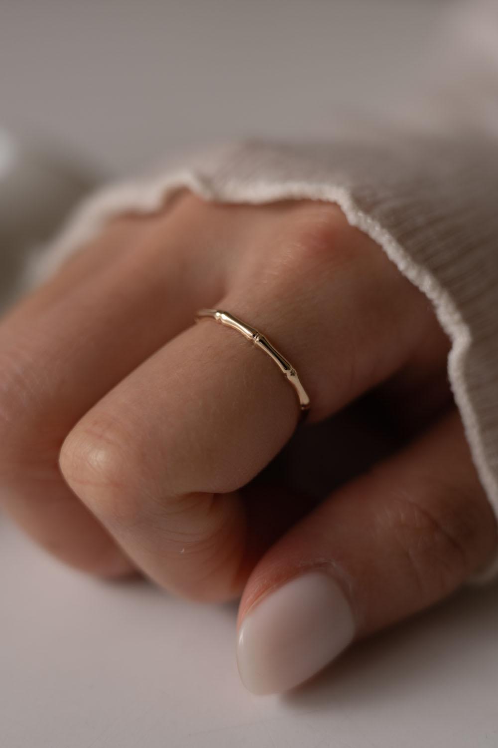 14k bamboo ring