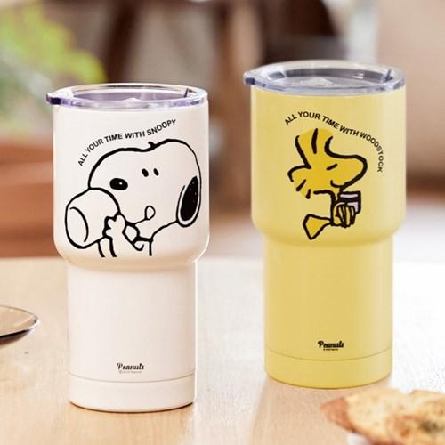 [보퀴진] 스누피 이중진공 스텐 대용량 텀블러 600ml
