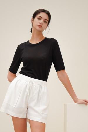 [22summer] Summer Wool Half Sleeve Knit_Black