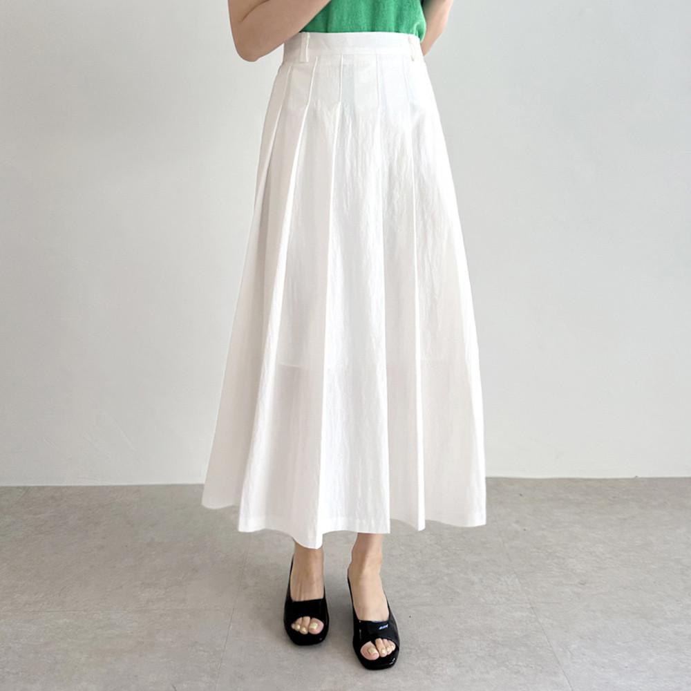 써머 플리츠 풀 뒷밴딩 스커트