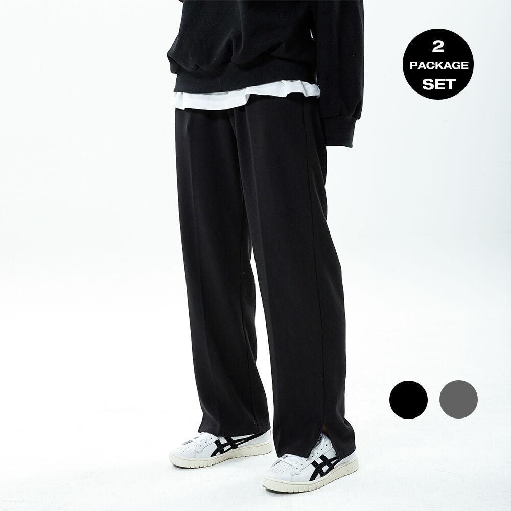 [패키지]유니섹스 와이드 밴딩 슬랙스 2color