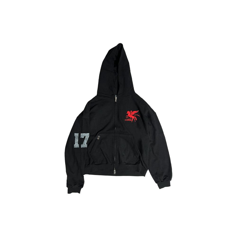 [PACOSPLY : 파코서플라이] FALLING ANGEL ZIP UP  HOODIE BLACK