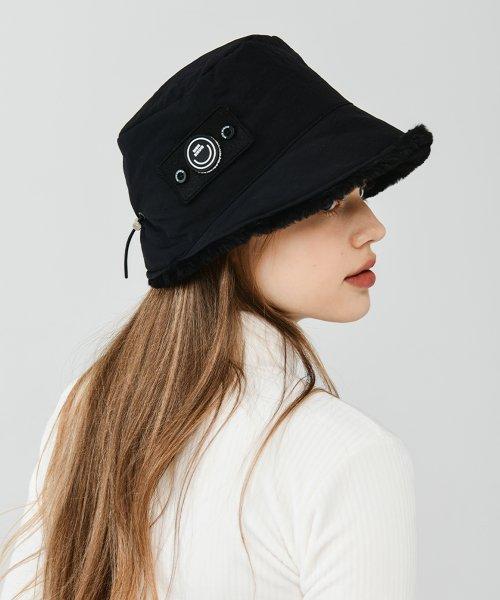 스트링 패딩 볼마커 버킷햇 BLACK