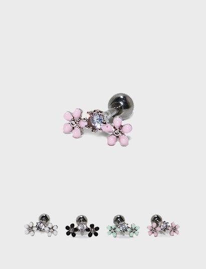 [Piercing] Two Flower Cubic