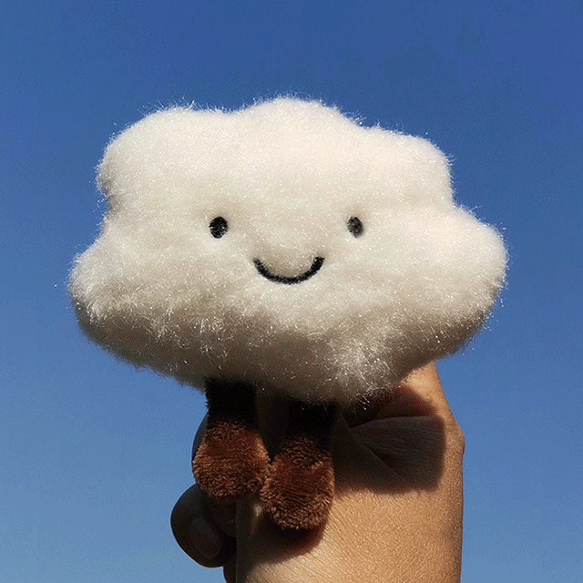 (NEW/1+1할인) 큣셀링 말랑 귀여운 귀욤뽀쟉 구름 인형 열쇠고리 키링 커플 우정 생일선물 애착 인형