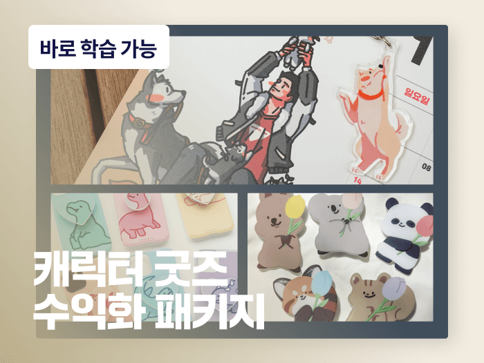 캐릭터굿즈 작가로 데뷔하고 월급만큼 버는 굿즈수익화 패키지 | 스터디파이