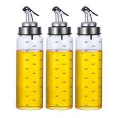 카페로메오 내열 유리 원터치캡 양념 오일병 500ml x 3p + 스티커
