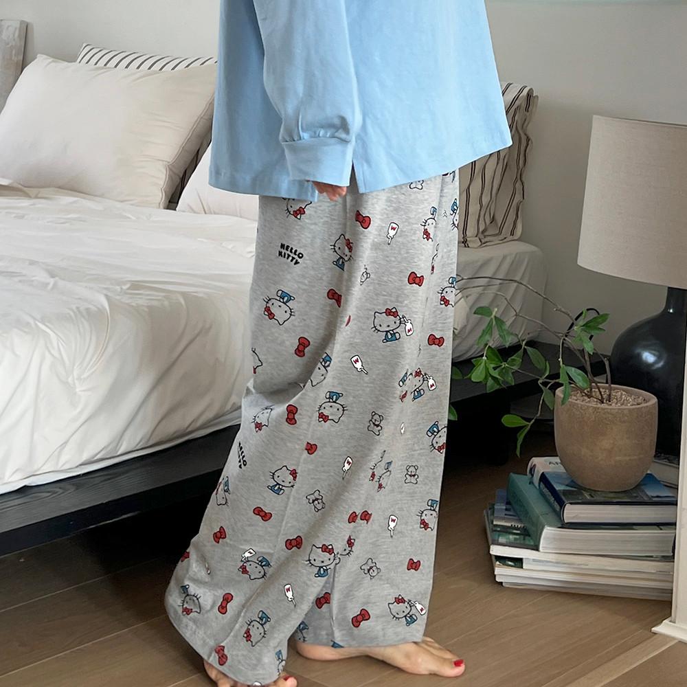 산리오 헬로키티 9부 잠옷바지 국산 순면 귀여운 파자마 선물 빅사이즈잠옷