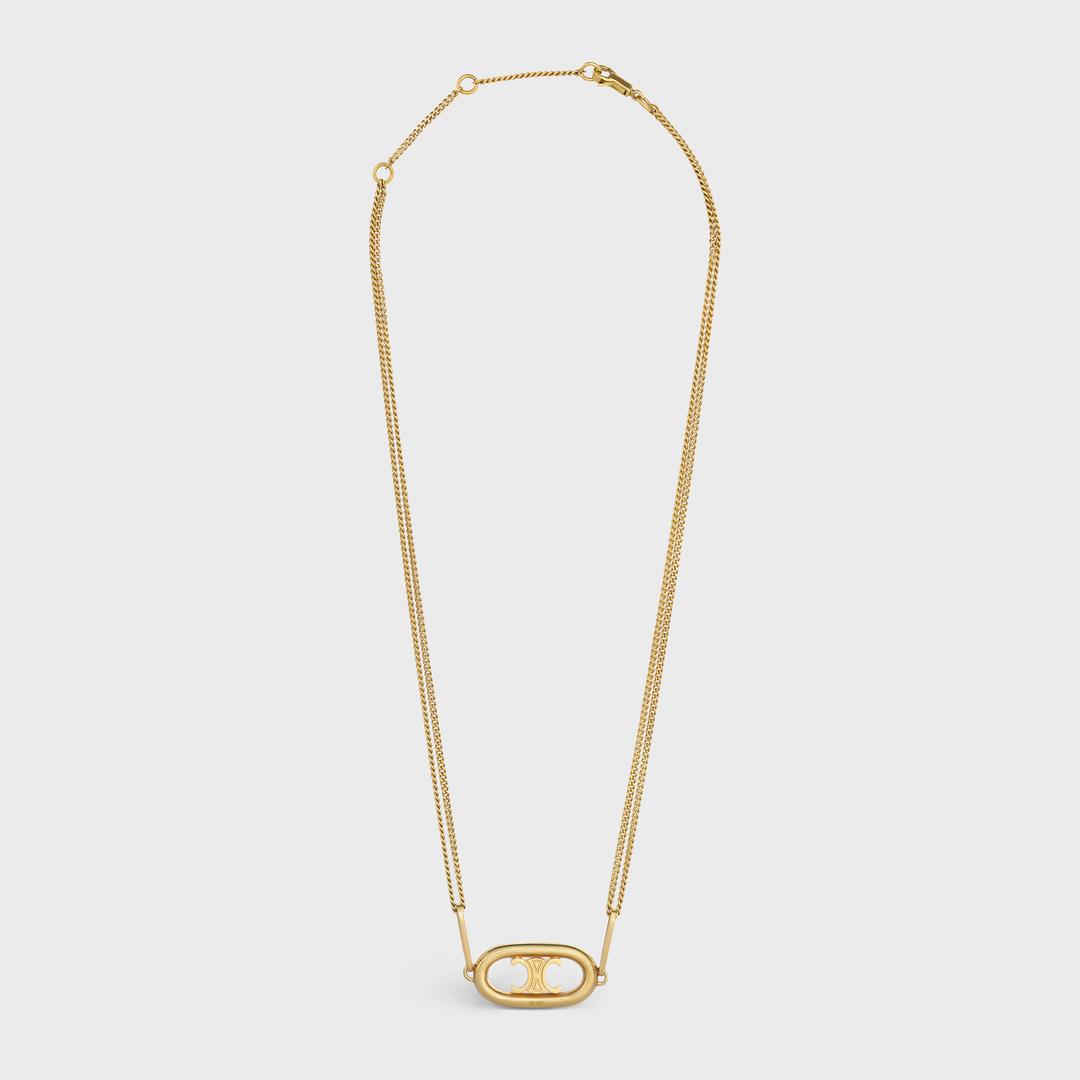 Maillon Triomphe Necklace in Gold Brass