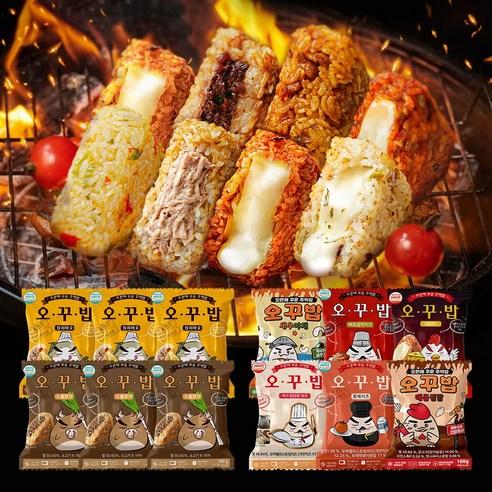 오꾸밥 구운주먹밥 8종 12봉 소불3+참치3+찜닭1+새우1+불닭1+까르보1+로제1+김치1 - 즉석볶음밥 | 쿠팡